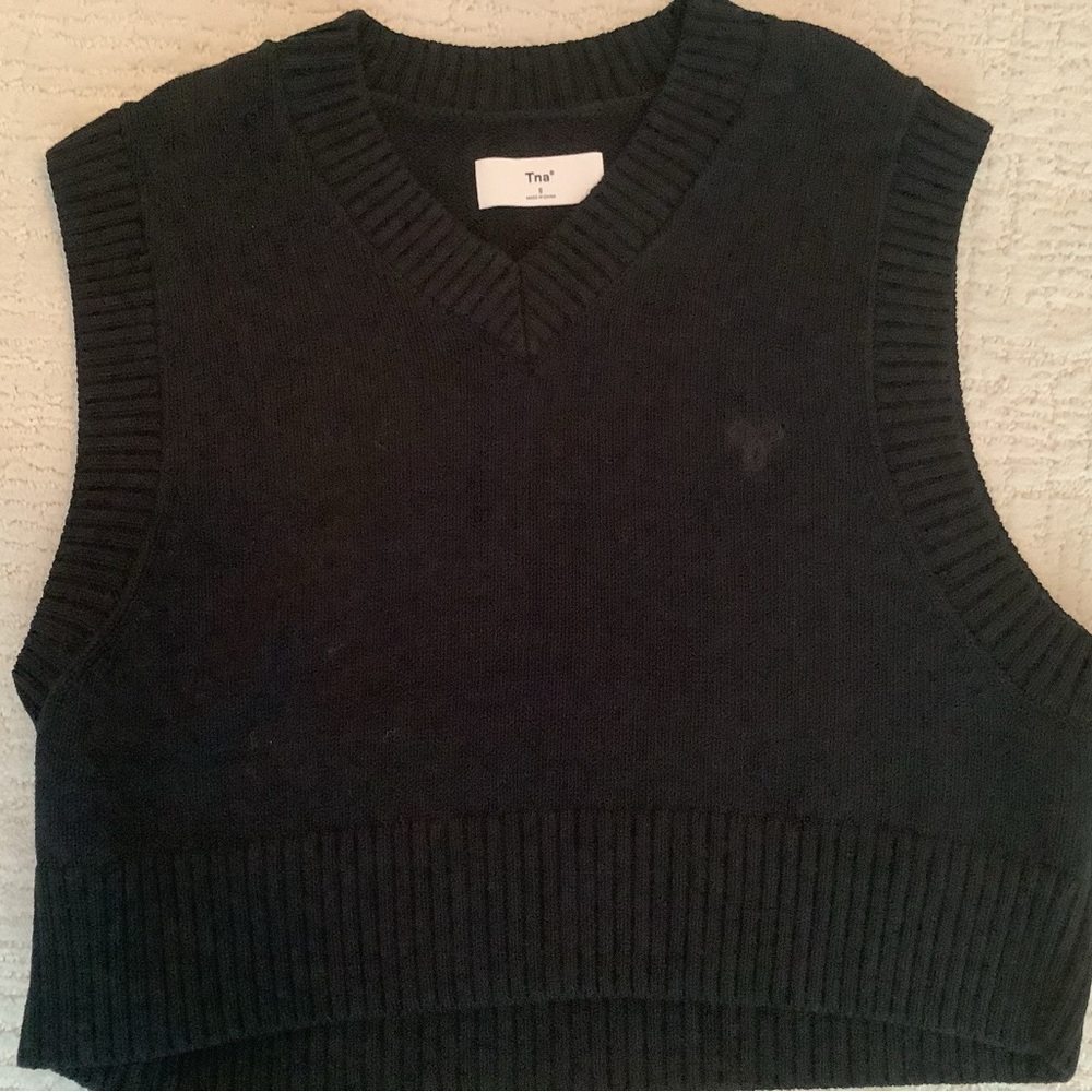TNA Charcoal V-Neck Sweater Vest